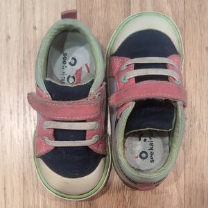 See Kai Run Kids' Navy and Pink Sneakers